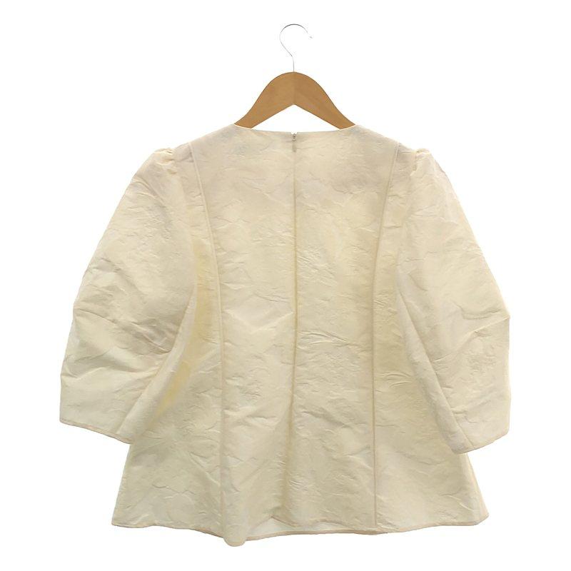 ADORE - 【美品】  ADORE / アドーア | ボタニカルジャガードブラウス | 38 | ベージュ | レディース ADORE 【美品】 / アドーア | ボタニカルジャガードブラウス 38