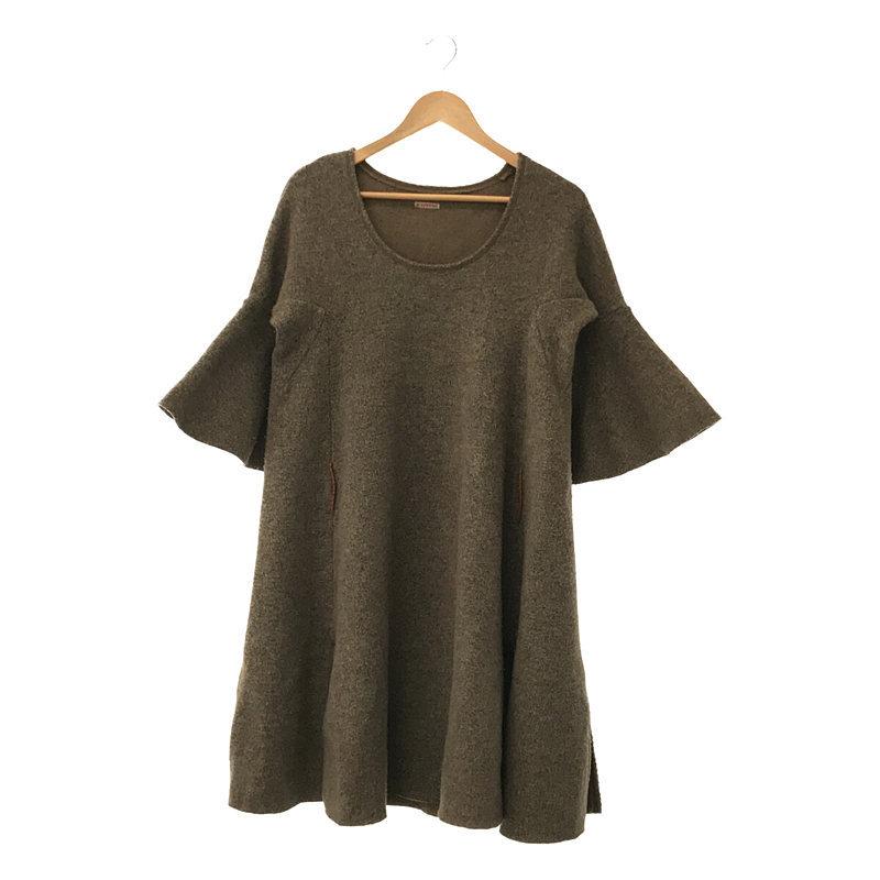 Kapital キャピタル 圧縮ウール ベルスリーブ ワンピース 0 ブラウン レディース Jczin84fof8h Kld ヤフーショッピング店 通販 Yahoo ショッピング