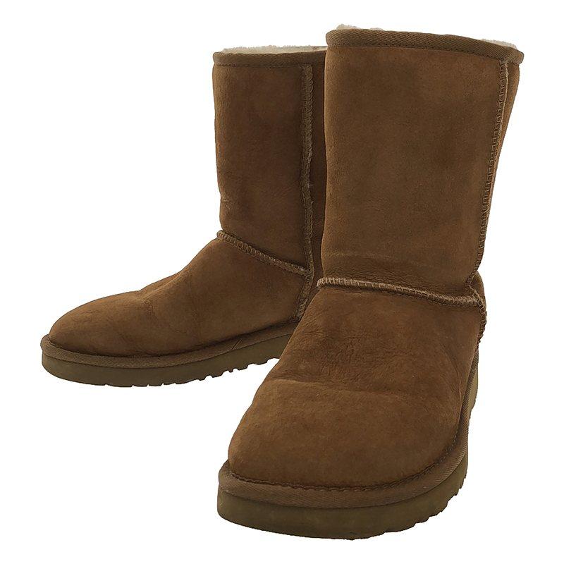 UGG Classic Short ブーツ 8 ダークブラウン UGG 【美品】 / アグ | CLASSIC SHORT ブーツ 24 ブラウン