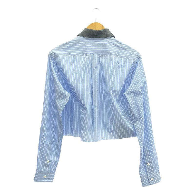 【新品】  miu miu / ミュウミュウ | 2025SS | ブルーストライプ ポプリンシャツ | 36 | ブルー | レディース 新品】 miu miu / ミュウミュウ | 2025SS | ブルーストライプ ポプリン