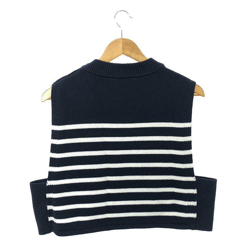 ハイクニットベスト HYKE / ハイク | 2022SS STRIPED SWEATER CROPPED TOP ニット