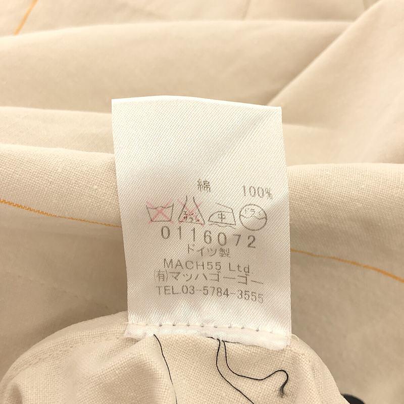 FRANK LEDER / フランクリーダー| 1960s Vintage Bedsheet Fabric / ベッドリネンシャツ | エクリュ/オレンジ | メンズ｜kldclothing｜06