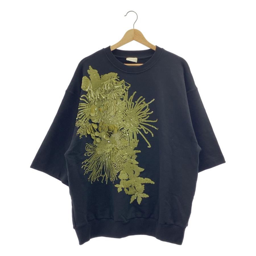DRIES VAN NOTEN / ドリスヴァンノッテン スパンコール オーバーサイズ ハーフスリーブスウェット | DRIES VAN NOTEN