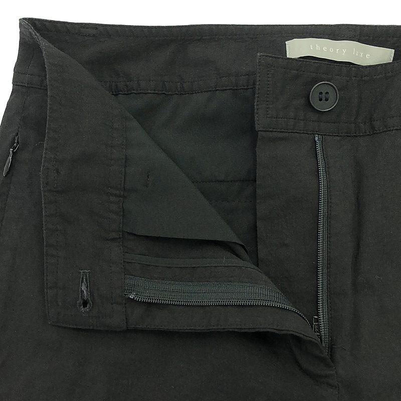 theory luxe / セオリーリュクス | セットアップ リネン ストレッチ ブラウス / ジップポケット パンツ | 42 | ブラック | レディース theory luxe / セオリーリュクス | セットアップ リネン ストレッチ