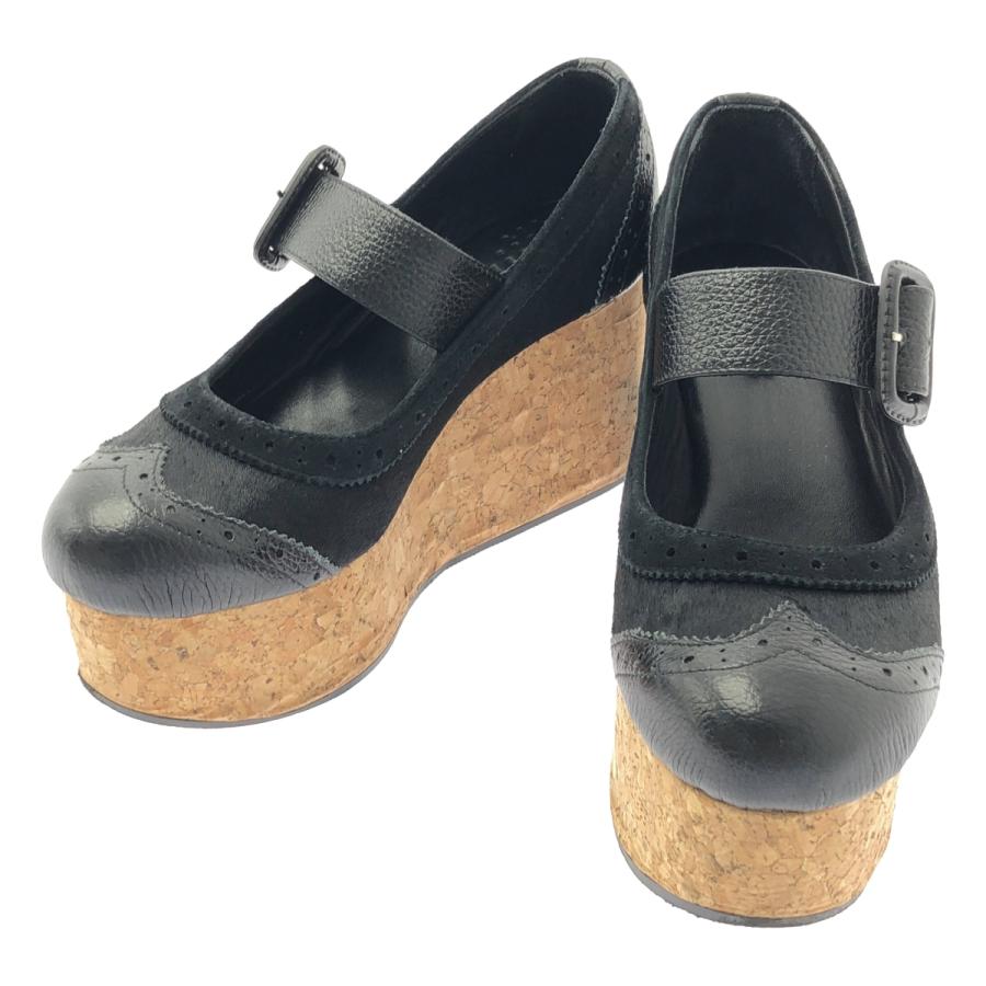 新品同様STOFストフロッキンホースバレリーナウェッジソールシューズ23.5cm STOF（ストフ） ロッキンホース バレリーナ ウェッジソール シューズ