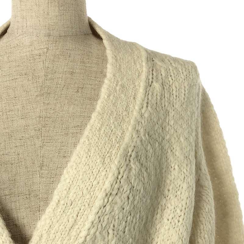 Maison Margiela / メゾンマルジェラ | 2015AW | アルパカ混 ラップ ニット ロングカーディガン | S | ホワイト | レディース Maison Margiela（メゾンマルジェラ） | 2015AW | アルパカ混 ラップ