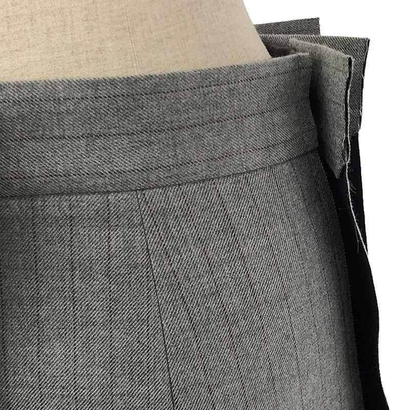 新品未使用Sacai 23AW Wool Melton Skirt 黒 サイズ1 sacai（サカイ） | 2023AW | Wool Melton Stripe Skirt ウールメルトン