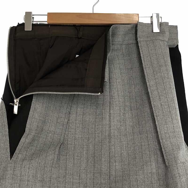 sacai（サカイ） | 2023AW | Wool Melton Stripe Skirt ウールメルトン
