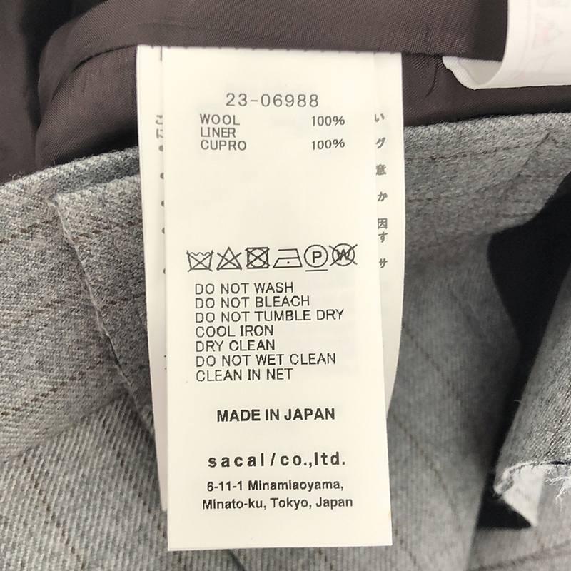 sacai（サカイ） | 2023AW | Wool Melton Stripe Skirt ウールメルトン