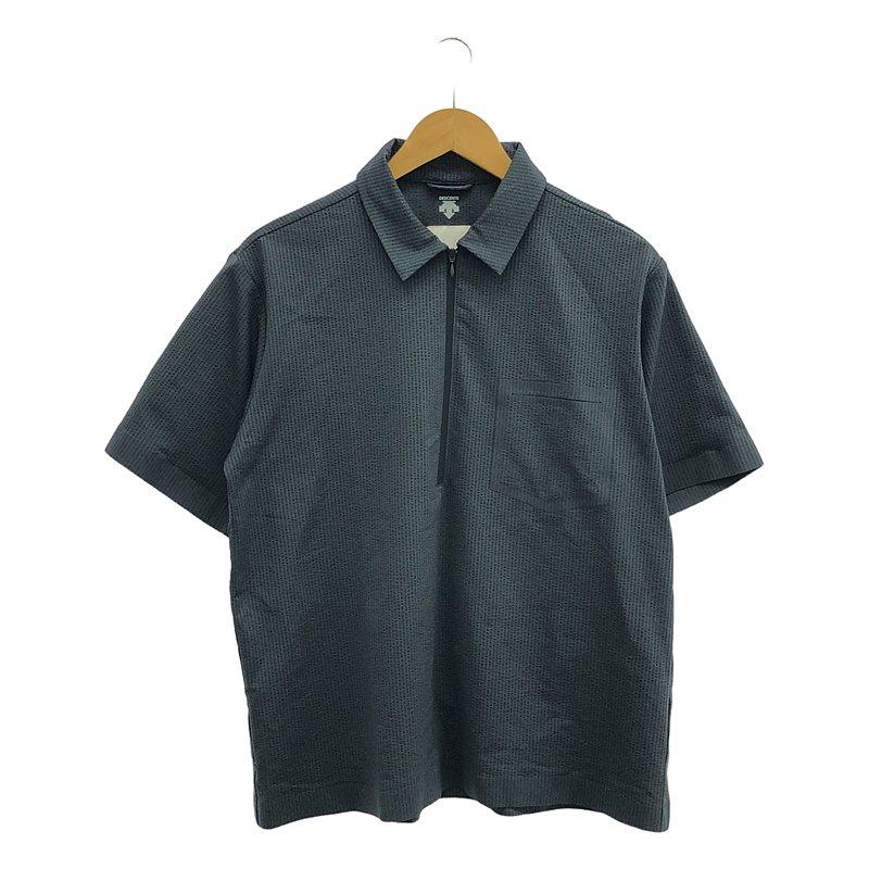 【入手困難!!】デサントポーズ シアサッカー 半袖シャツ ハーフジップ DESCENTE / デサント | SEERSUCKER HALF ZIP SHIRT シアサッカーハーフ