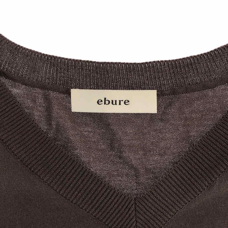 ebure / エブール | セミハイツイストコットン Vネックニット ebure / エブール | セミハイツイストコットン Vネックニット