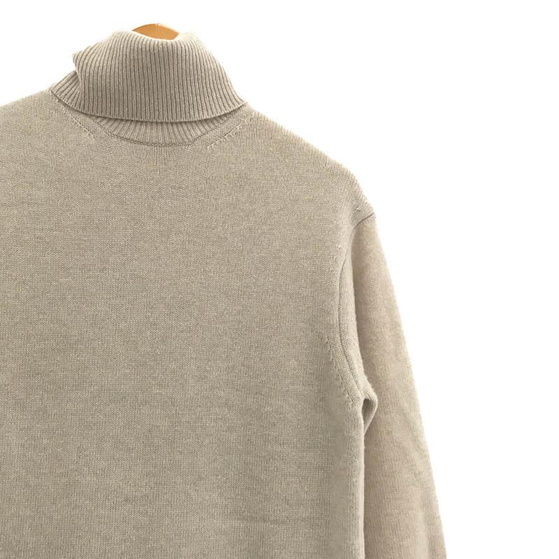 INSCRIRE / アンスクリア | カシミヤ ブレンド K10 アシンメトリー タートル ネック ニットセーター | F | ベージュ | レディース INSCRIRE / アンスクリア | カシミヤ ブレンド K10