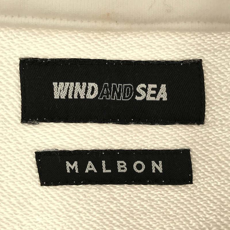 WIND AND SEA / ウィンダンシ― | × MALBON GOLF マルボンゴルフ ロゴ 刺繍 ハーフジップ スウェット | XL | ホワイト｜kldclothing｜05
