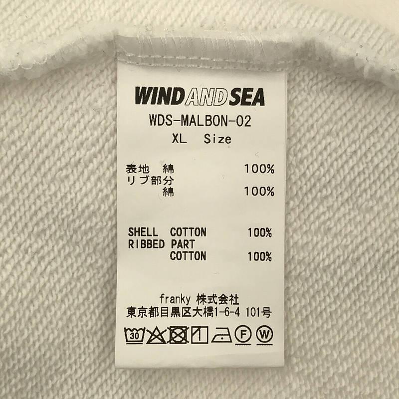 WIND AND SEA / ウィンダンシ― | × MALBON GOLF マルボンゴルフ ロゴ 刺繍 ハーフジップ スウェット | XL | ホワイト｜kldclothing｜06