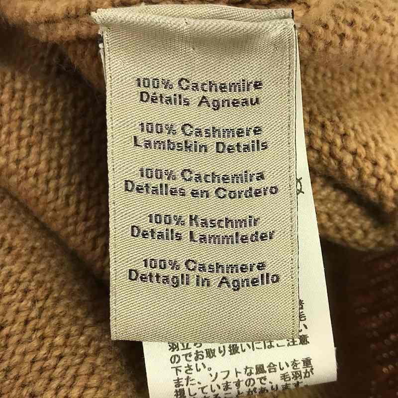 HERMES / エルメス | 2020AW カシミヤ100％ レザーパッチ ニット