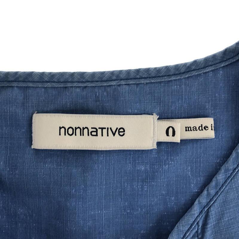 nonnative / ノンネイティブ | ノーカラー ハーフスリーブシャツ | 0 | ブルー | メンズ｜kldclothing｜05