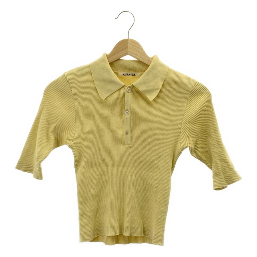 AURALEE（オーラリー） GIZA HIGH GAUGE RIB KNIT POLO / コットン