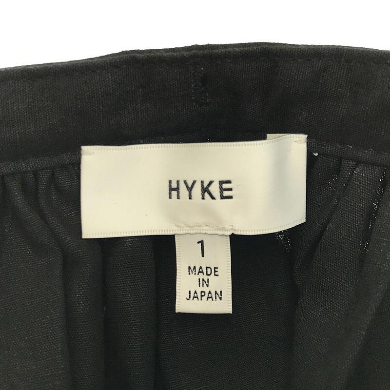 【美品】  HYKE / ハイク | 2022SS | T/C GATHERED DRESS コットンポリエステル ギャザーワンピース | 1 | ブラック | レディース｜kldclothing｜05