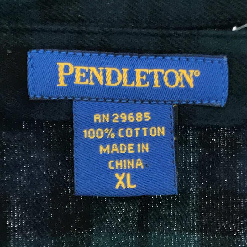 PENDLETON / ペンドルトン | タグ付き セットアップ コットン チェック シングル シャツ ジャケット / イージー パンツ パジャマ | XL | グリーン/ネイビー | メ｜kldclothing｜07