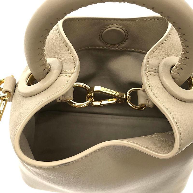 【美品】  elleme / エレメ | 2way ショルダー付き レザー ミニ ハンド トート バッグ | グレージュ系 | レディース elleme（エレメ） 【美品】 | 2way ショルダー付き レザー ミニ ハンド