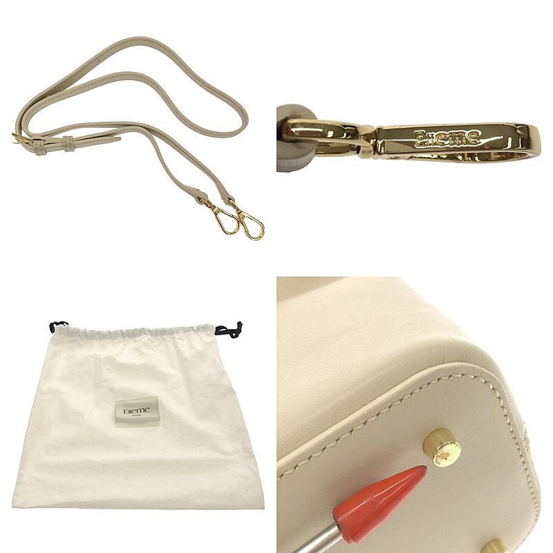【美品】  elleme / エレメ | 2way ショルダー付き レザー ミニ ハンド トート バッグ | グレージュ系 | レディース elleme（エレメ） 【美品】 | 2way ショルダー付き レザー ミニ ハンド