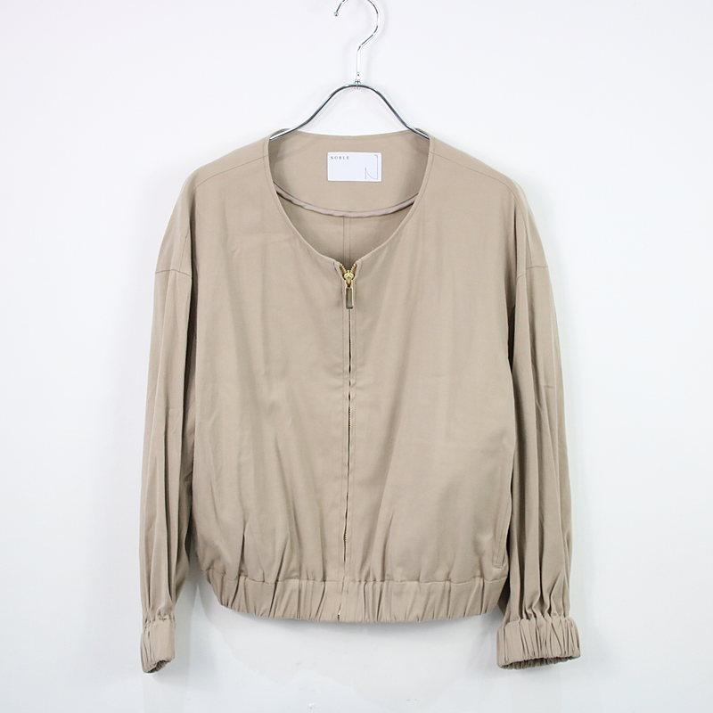 Noble - 定価29700 サージニドムショートブルゾン　ベージュ　グレージュ NOBLE / ノーブル | 2019AW サージニドムショートブルゾン ベージュ
