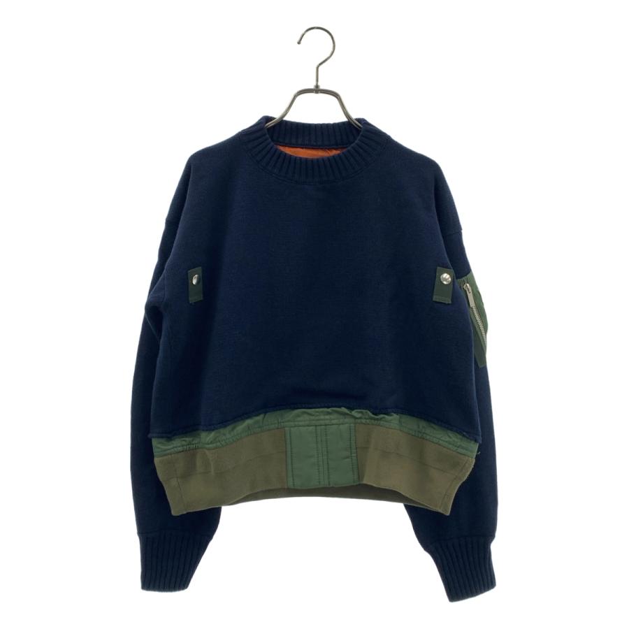 sacai サカイ ドッキングニット MA1 プルオーバー sacai（サカイ） MA-1 KNIT BLOUSON SWEATER / ドッキング ブルゾン