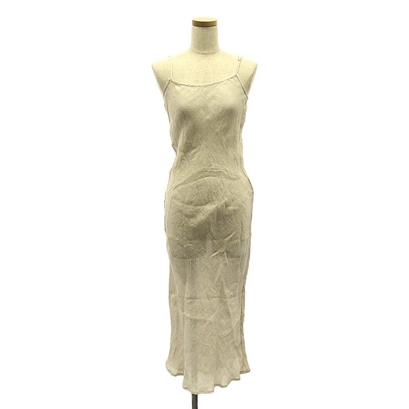 baserange dydine dress キャミワンピース　白 Baserange DYDINE DRESS リネン キャミワンピース - メルカリ