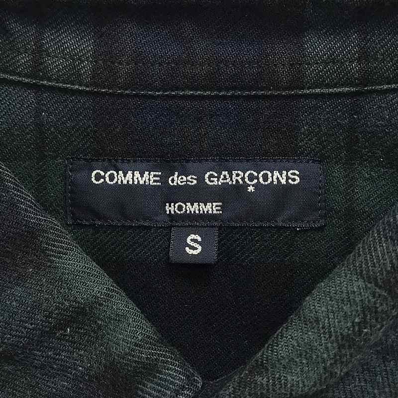 COMME des GARCONS HOMME / コムデギャルソンオム | 2010AW | チェック切替 シャツ | S | ブルー / グリーン | メンズ｜kldclothing｜05