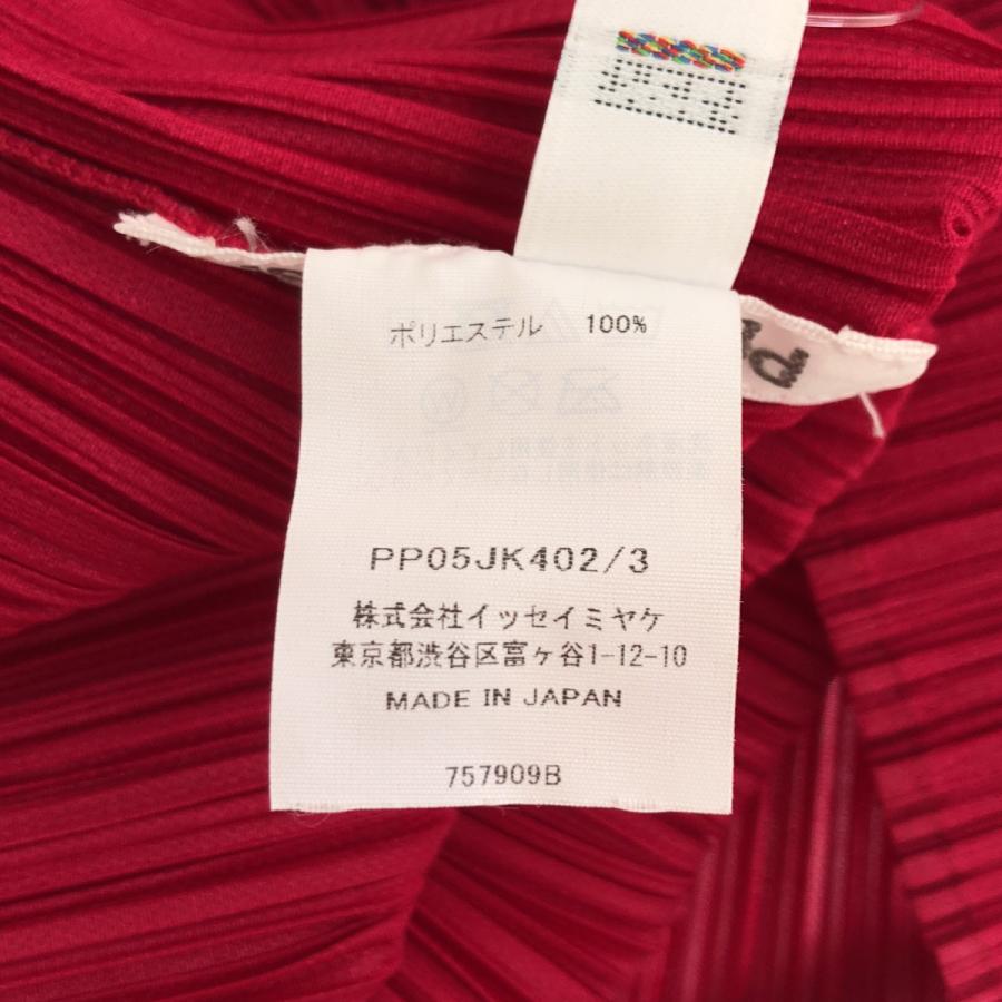 PLEATS PLEASE イッセイミヤケ ノースリーブ トップス 赤 総柄 PLEATS PLEASE ISSEY MIYAKE / プリーツプリーズイッセイミヤケ