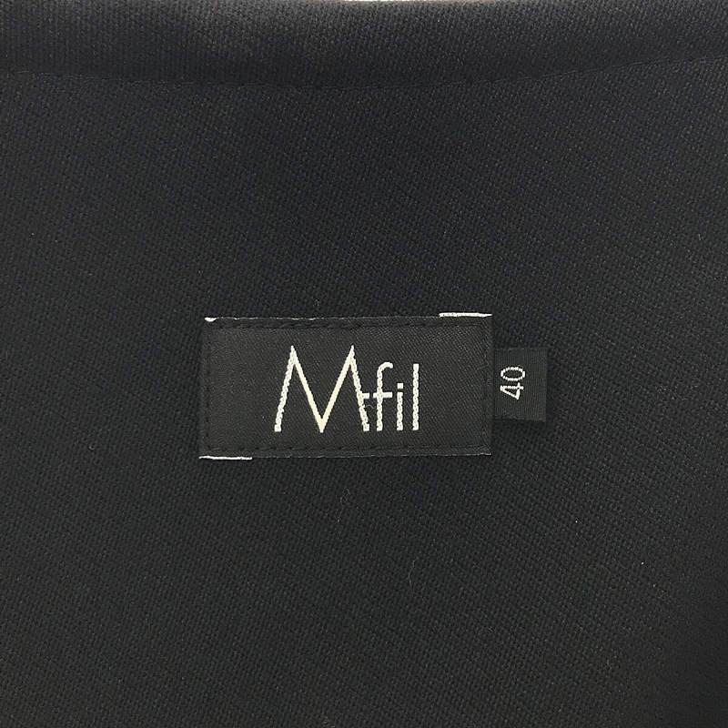 M fil / エムフィル | 裏地付き ノーカラー ベスト 40 ダークネイビー 