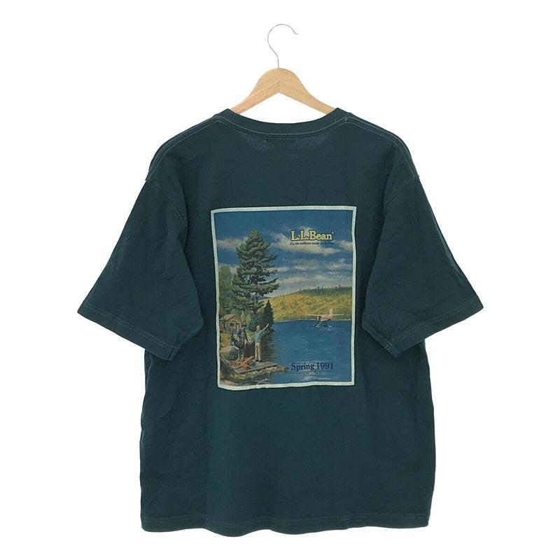 L.L.BEAN / エルエルビーン | 1991 SS Catalog / 両面プリント オーバー Tシャツ | L | グリーン | メンズ｜kldclothing｜04