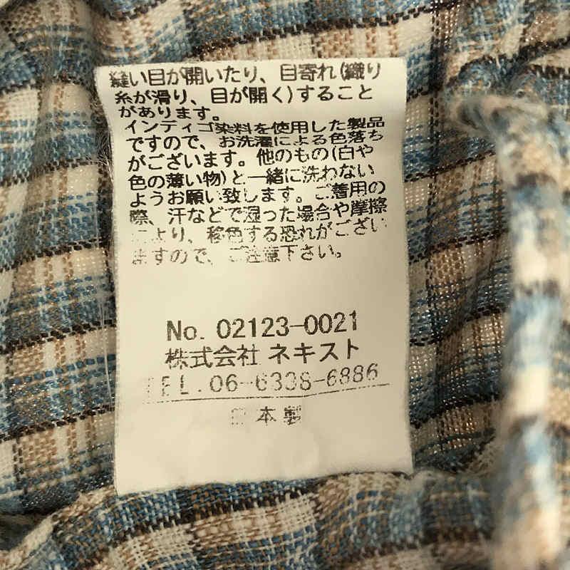 市販 CONFECT コンフェクト ワイドチェックプルオーバーシャツ