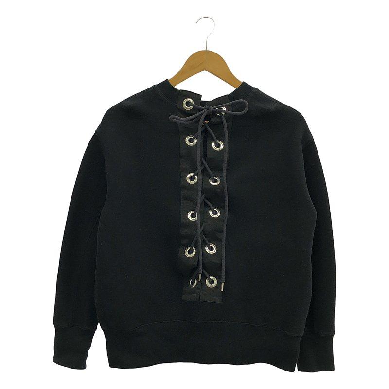 sacai（サカイ） | バックレースアップ スウェット | 1 | ブラック