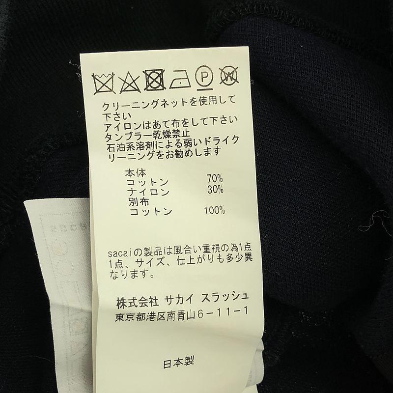 sacai / サカイ | バックレースアップ スウェット 1 ブラック