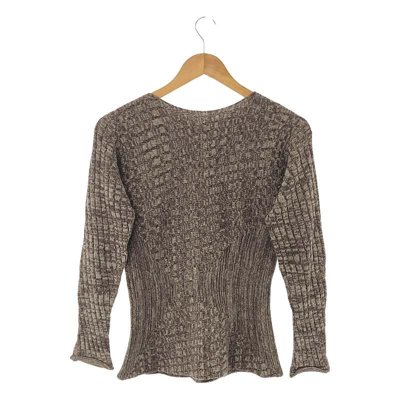 【新品】  tamaki niime 玉木新雌 / タマキニイメ | ウールコットン PO knit ニット | ブラウン | レディース 新品】 tamaki niime 玉木新雌 / タマキニイメ | ウールコットン PO