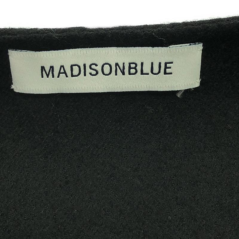 美品 23AW マディソンブルー ノーカラーショートジャケット ブラック 01 美品 23AW マディソンブルー ノーカラーショートジャケット