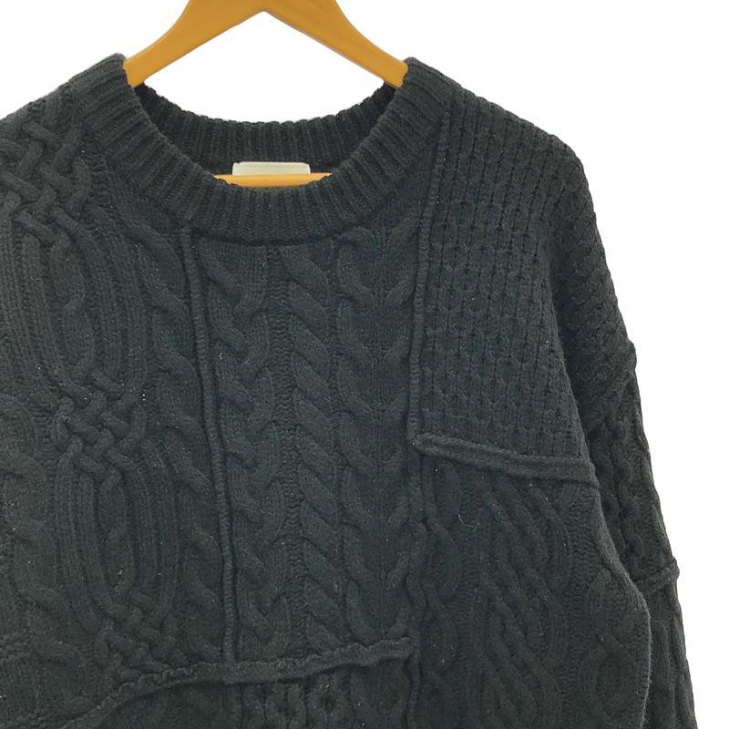 CLANE HOMME / クラネオム | PATCHWORK CABLE KNIT パッチワーク 
