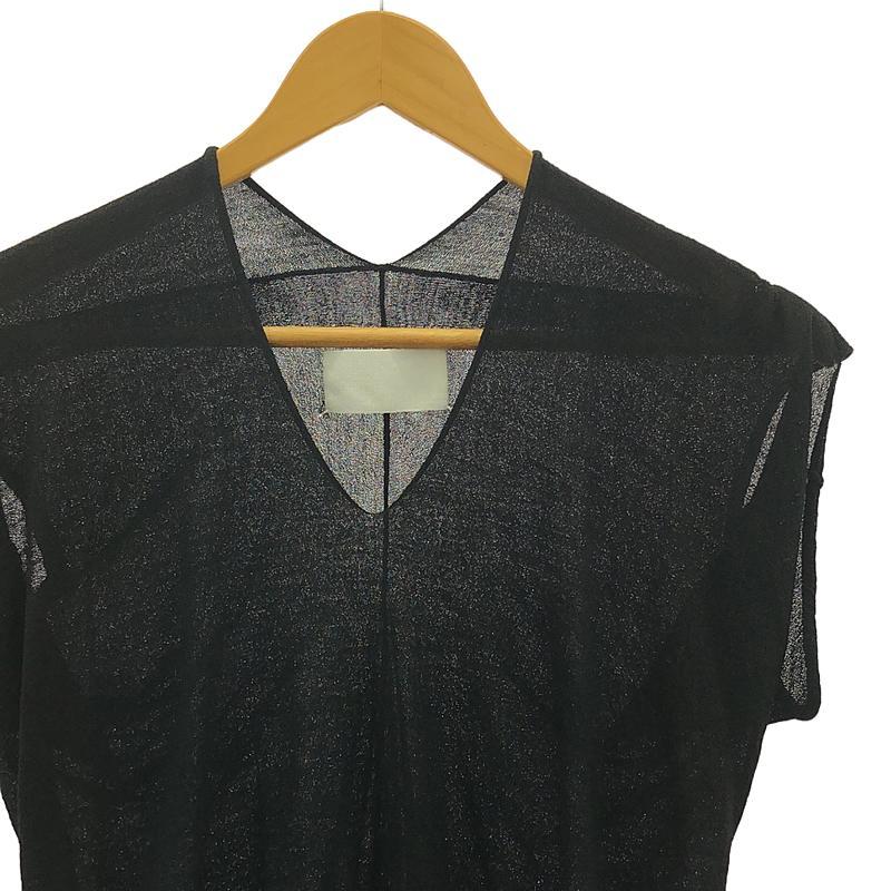 Maison Margiela / メゾンマルジェラ | 白タグ Vネック ニット | ブラック | レディース Maison Margiela / メゾンマルジェラ | 白タグ Vネック ニット