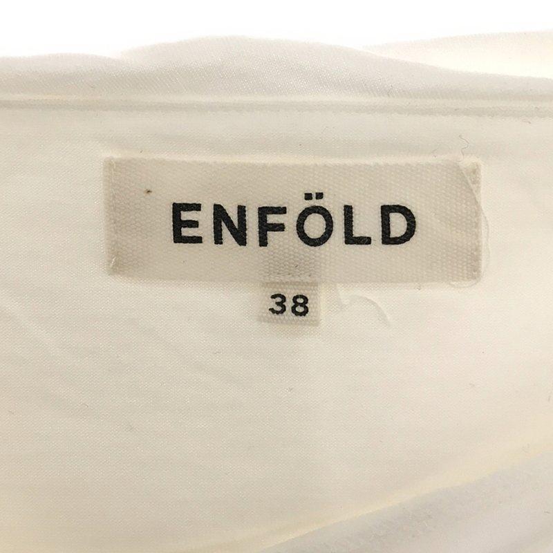 ENFOLD / エンフォルド | スビン天竺 2ホール ドレーププルオーバー 変形カットソー | 38 | ホワイト | レディース｜kldclothing｜05