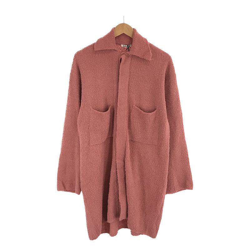 【美品】  AURALEE / オーラリー | 2022SS | COTTON LINEN CUT SHAGGY KNIT CARDIGAN コットンリネン シャギーニットカーディガン | 2 | ピンク | レディース｜kldclothing