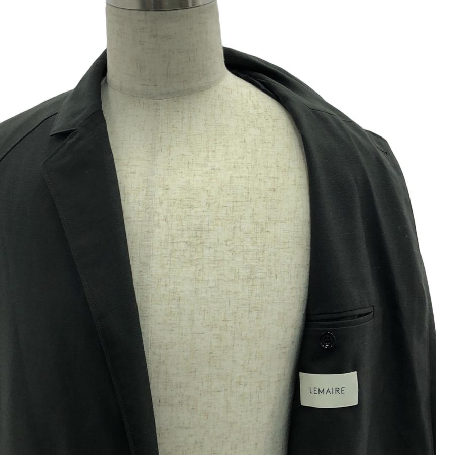【美品】  LEMAIRE / ルメール | 2021AW | SOFT COAT UNISEX / ベルテッド オーバー ソフトコート / 総裏地 / ユニセックス | XS | チャコールブラック系 | メンズ LEMAIRE（ルメール） 【美品】 | 2021AW | SOFT COAT UNISEX