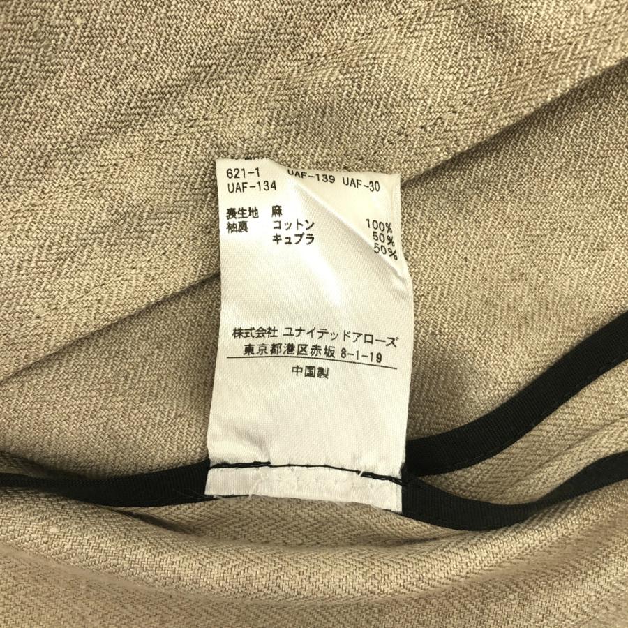 【美品✨】ユナイテッドアローズ リネン パイピングノーカラーロングコート 38 UNITED ARROWS（ユナイテッドアローズ）の「UBCB リネン パイピング