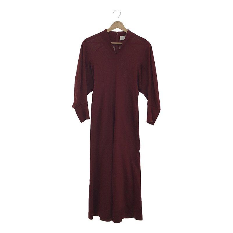 mame kurogouchi クラシックコットンドレスボルドー新品同様