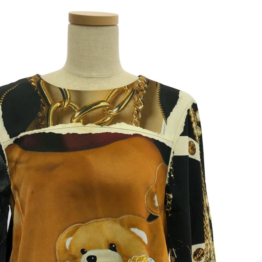 美品 MOSCHINO モスキーノ プリント ワンピース ストレッチ プリント MOSCHINO / モスキーノ | 転写プリント クマ ワンピース 38