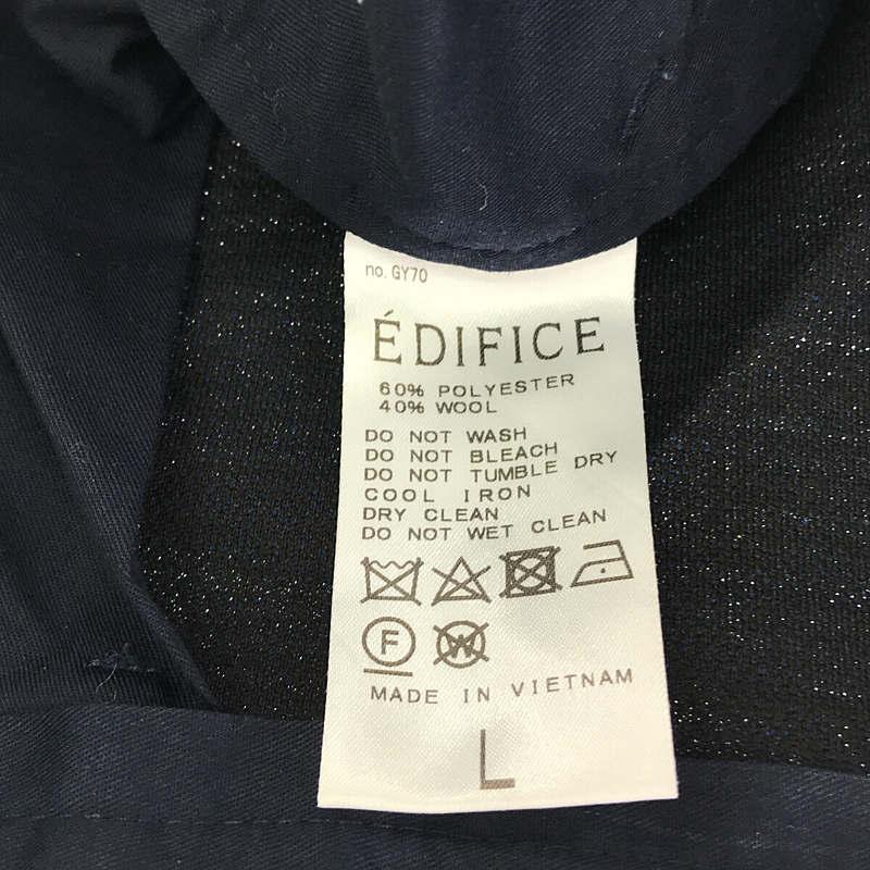 【美品】  EDIFICE / エディフィス | T/W カルゼジャージー イージーテーパード パンツ | L | ネイビー | メンズ｜kldclothing｜06