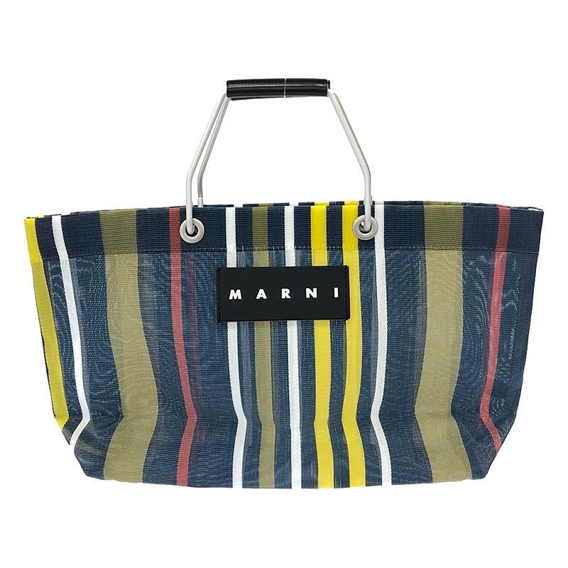 美品】 MARNI / マルニ | FLOWER CAFE ストライプ マーケットバッグ 