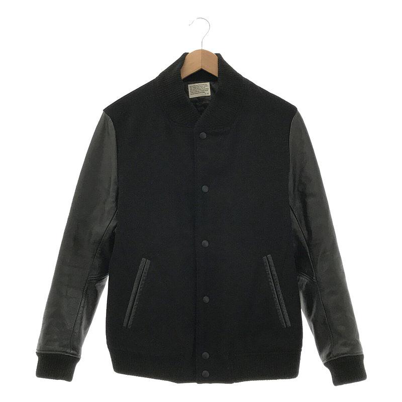 AZ×nano universe 袖レザースタジャン ブラック L AZ×nano universe 袖レザースタジャン ブラック L
