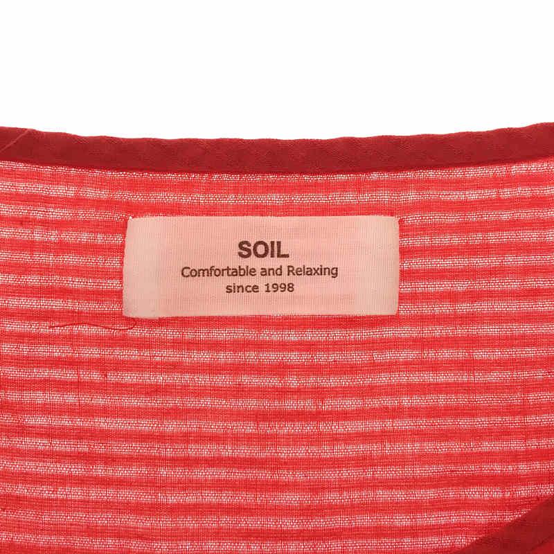 SOIL / ソイル | ボーダー ノースリーブ チュニック ブラウス | 2 | レッド系 | レディース｜kldclothing｜05