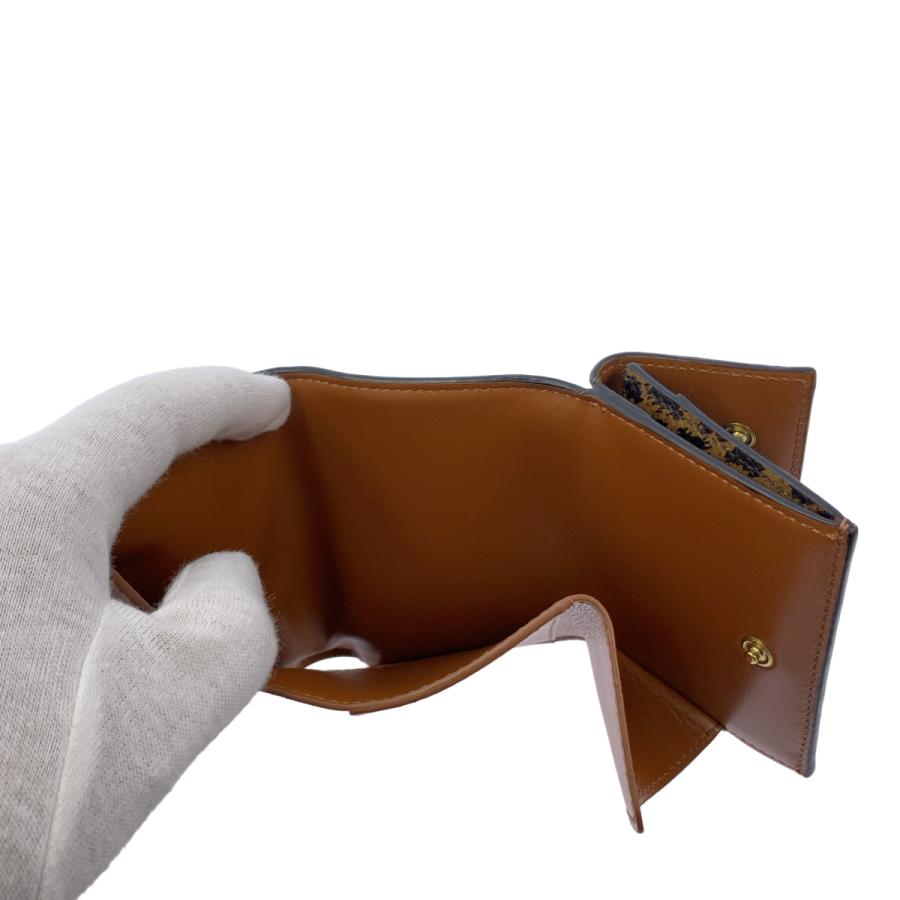 CELINE（セリーヌ） レザー トリオンフ レオパード コンパクト